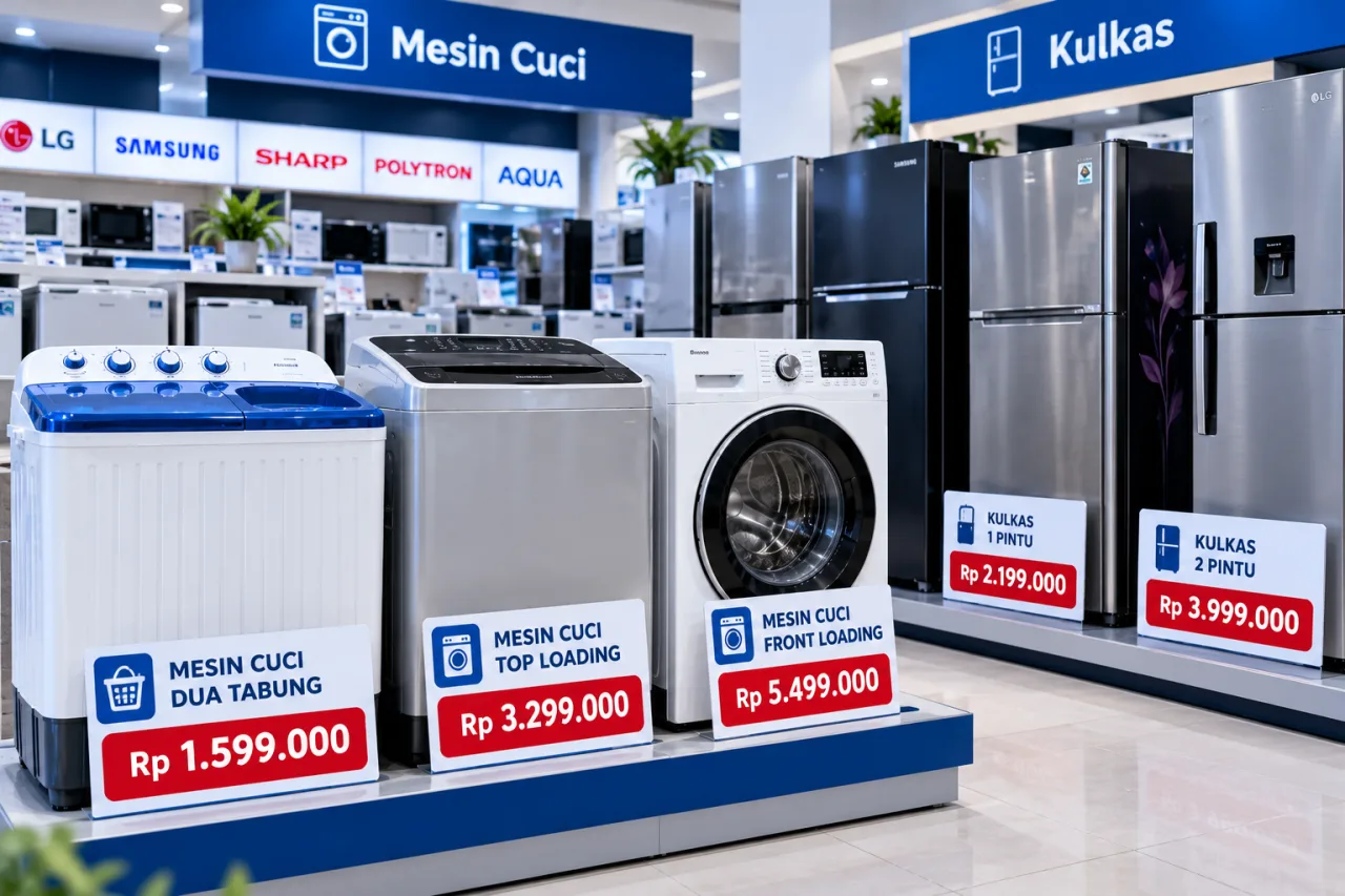 Harga Mesin Cuci dan Kulkas Oktober 2026