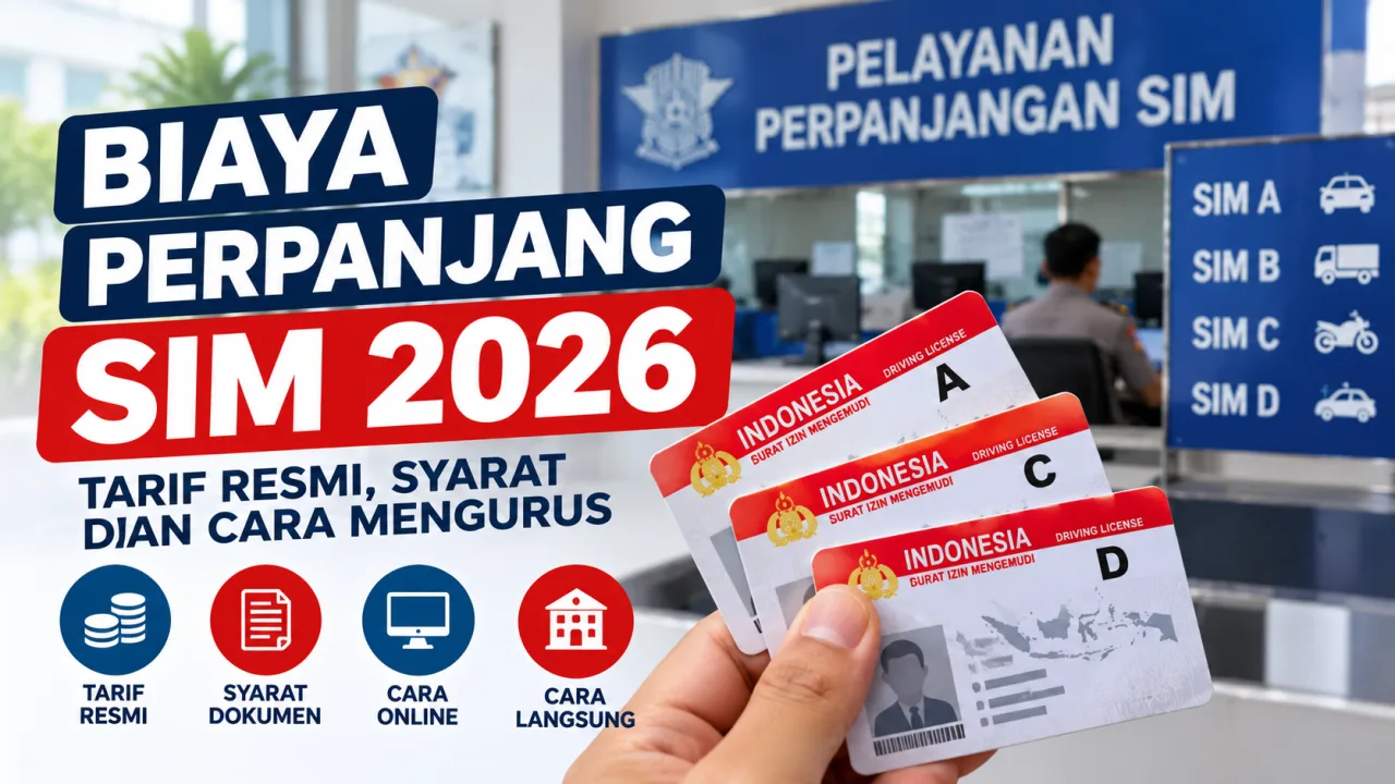 Biaya Perpanjang SIM 2026: Tarif Resmi, Syarat, dan Cara Mengurus