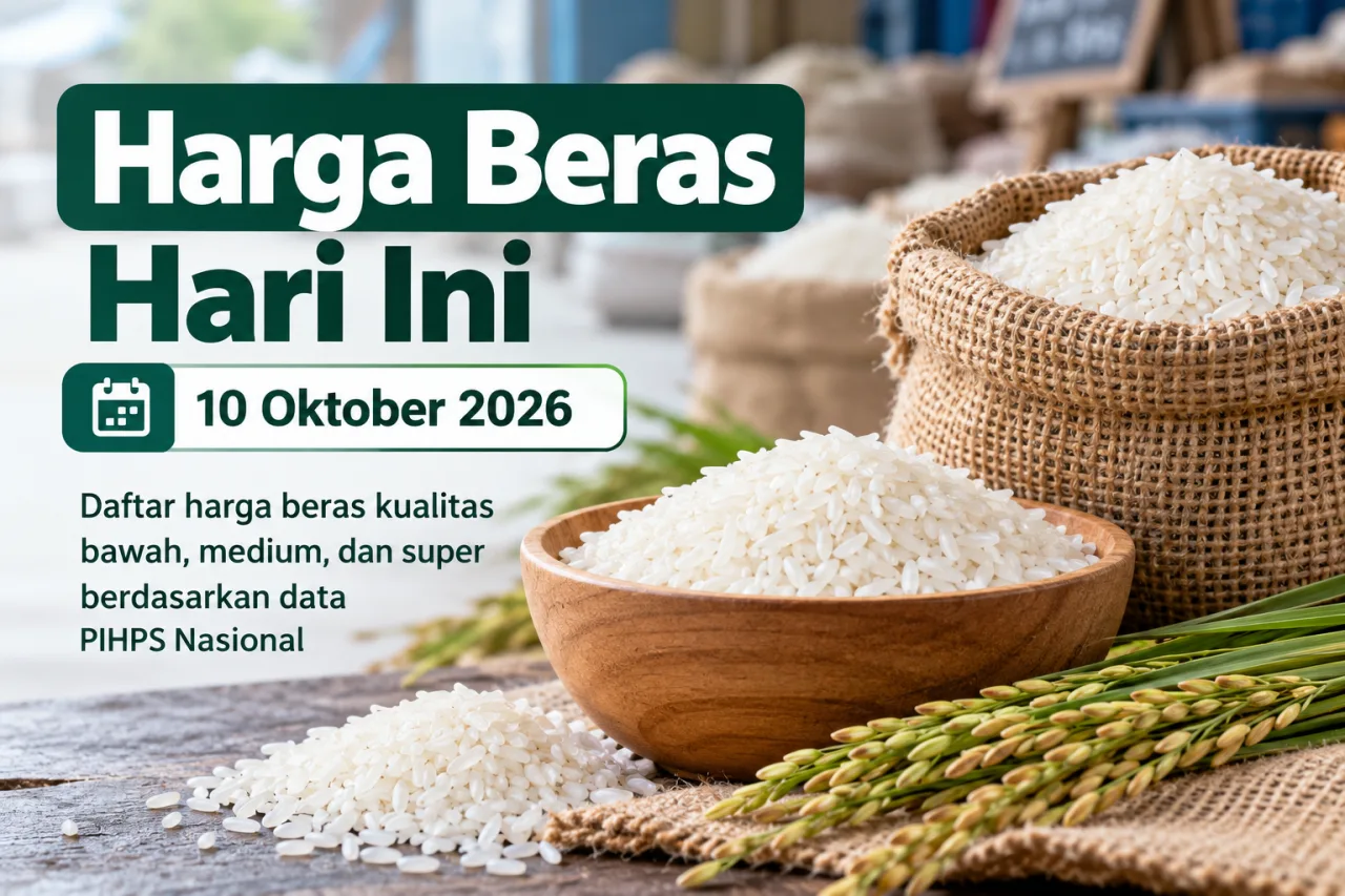 Harga Beras Hari Ini 10 Oktober 2026: Medium dan Premium Terbaru