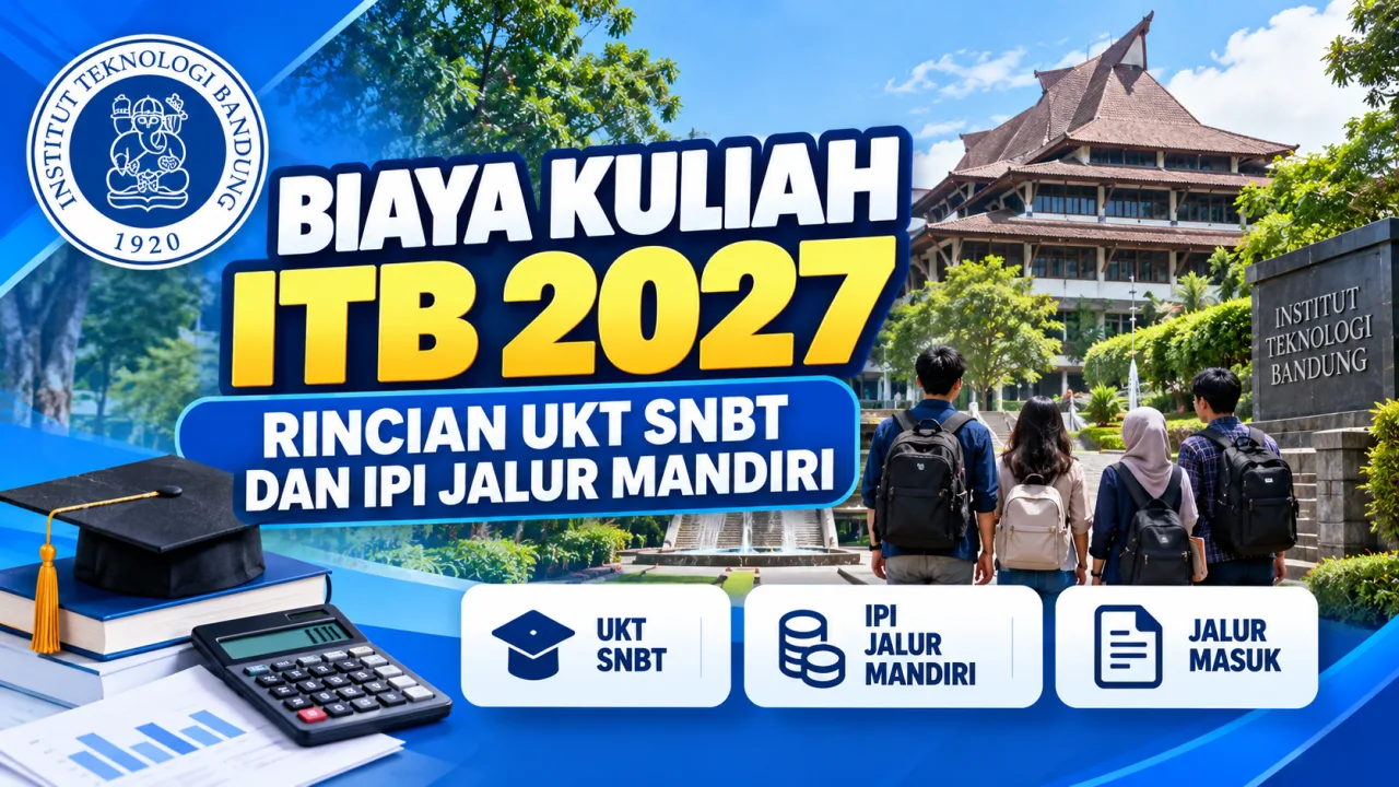 Biaya Kuliah ITB 2027, Rincian UKT SNBT dan IPI Jalur Mandiri