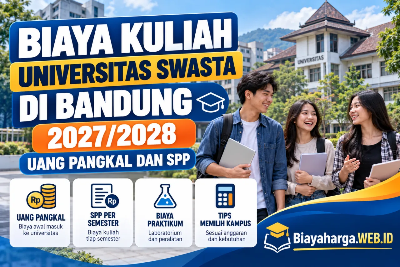 Biaya Kuliah Universitas Swasta di Bandung 2027/2028: Uang Pangkal dan SPP